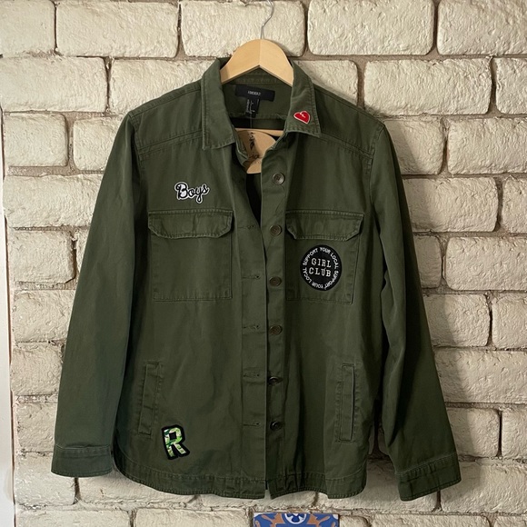 Forever 21 Olive Green Jacket - Picture 1 of 8